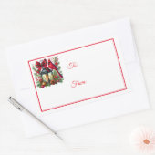 Kerststickersetiketlabels Rechthoekige Sticker (Envelop)