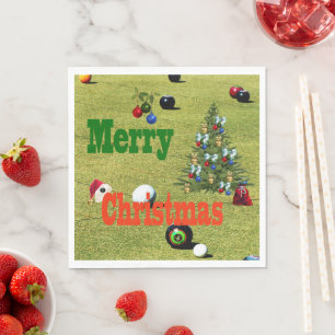Kerststijl Bowling op het Gazon, Kerstservetten Servet