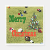Kerststijl Bowling op het Gazon, Kerstservetten Servet (Voorkant)