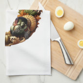 Kerststijl cadeau met letter D Theedoek (Quarter Fold)