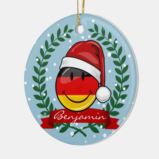 kerststijl Duitse vlag Keramisch Ornament (Links)