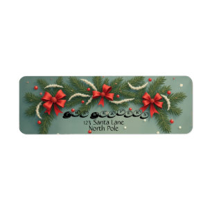  kerststijl etiket