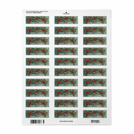  kerststijl etiket (Full Sheet)