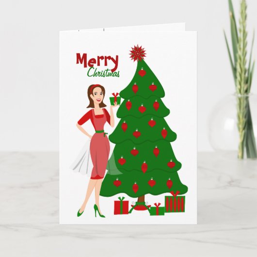 kerststijl feestdagen kaart (Voorkant)