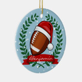 kerststijl Football Keramisch Ornament (Rechts)