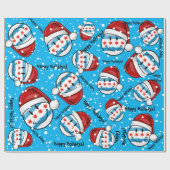 Kerststijl glimlachen in Chicago vlag Cadeaupapier (Vlak)