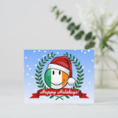 kerststijl glimlachend Ierse vlag Feestdagenkaart (Staand voorkant)