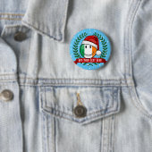 kerststijl glimlachend Ierse vlag Ronde Button 5,7 Cm (In situ)