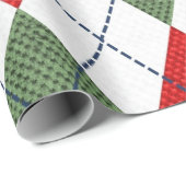 kerststijl in feestkleuren cadeaupapier (Rol Hoek)