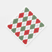 kerststijl in feestkleuren servet (Hoek)