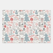  kerststijl inpakpapier vel (Voorkant)