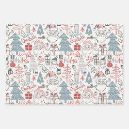  kerststijl inpakpapier vel