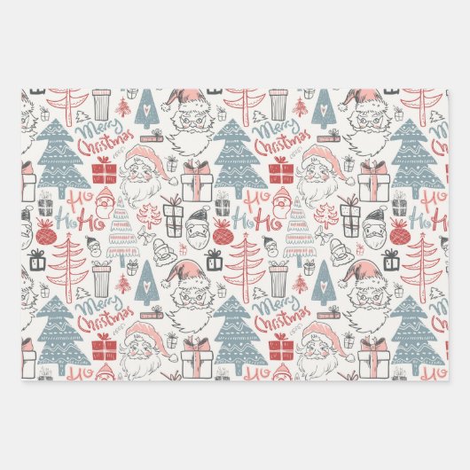  kerststijl inpakpapier vel (Voorkant)