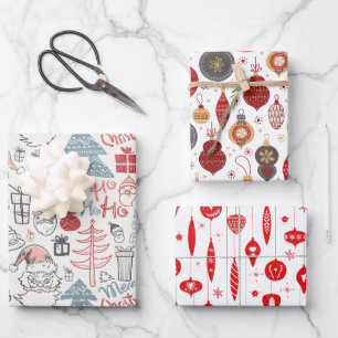 kerststijl inpakpapier vel