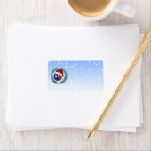 Kerststijl lachende Texaanse vlag Etiket (Insitu)