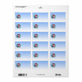 Kerststijl lachende Texaanse vlag Etiket (Full Sheet)