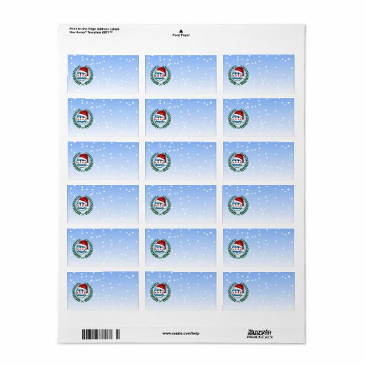 Kerststijl lachende vlag van Chicago Etiket (Full Sheet)