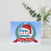 Kerststijl lachende vlag van Chicago Feestdagenkaart (Staand voorkant)