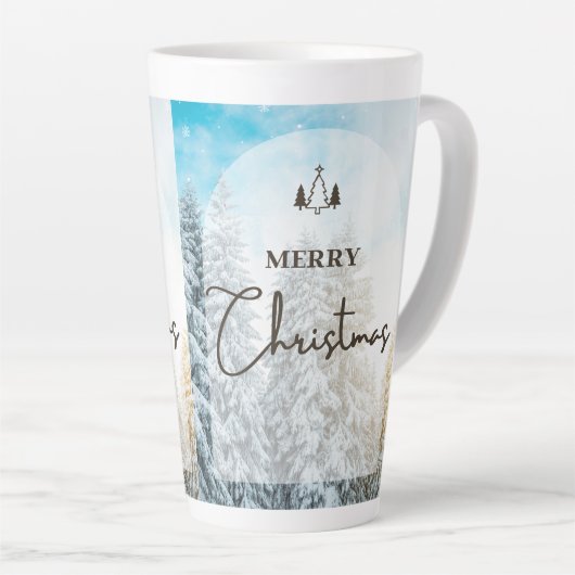kerststijl latte mok (Rechterhoek)