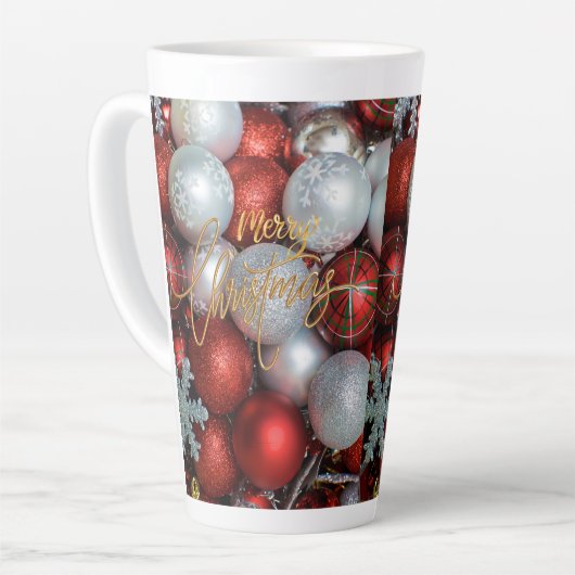 kerststijl latte mok (Linkerhoek)