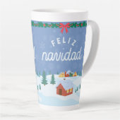 kerststijl latte mok (Rechterhoek)