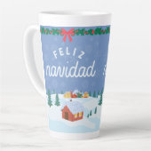kerststijl latte mok (Linkerhoek)