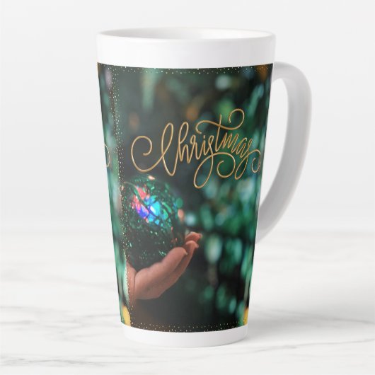 kerststijl latte mok  (Rechterhoek)