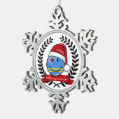 Kerststijl met Jolly Aruba-vlag Tin Sneeuwvlok Ornament (Rechts)