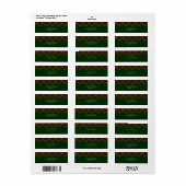 Kerststijl rood groen geruit retouradres etiket (Full Sheet)