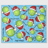 kerststijl Tennis-bal Cadeaupapier (Vlak)