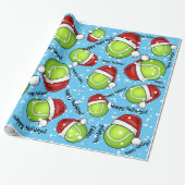 kerststijl Tennis-bal Cadeaupapier (Uitgerold)