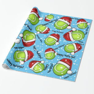 kerststijl Tennis-bal Cadeaupapier