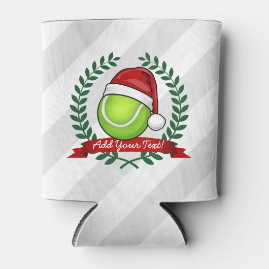 Kerststijl Tennisbal Blikjeskoeler (Voorkant)