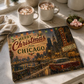 Kerststijl van Chicago Christmas Kitchen Snijplank