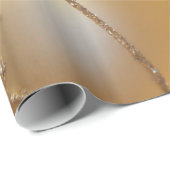 Kerststijlvolle gouden kerstversieringen cadeaupapier (Rol Hoek)