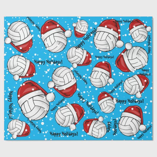 Kerststijlvolleybal Cadeaupapier (Vlak)