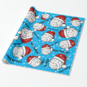Kerststijlvolleybal Cadeaupapier (Uitgerold)