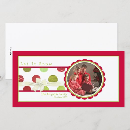 Kerststippen Fotokaarten Feestdagenkaart (Voorkant / Achterkant)