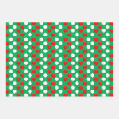 kerstStippen rood wit en groen Inpakpapier Vel (Voorkant 3)
