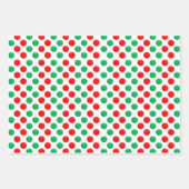 kerstStippen rood wit en groen Inpakpapier Vel (Voorkant 2)