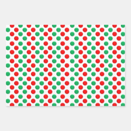 kerstStippen rood wit en groen Inpakpapier Vel (Voorkant 2)
