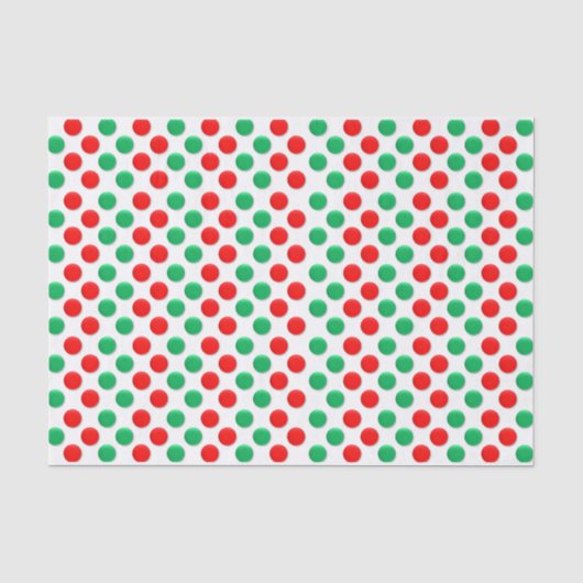 kerstStippen rood wit en groen Tissuepapier (Voorkant)