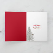 Kerststoel met poinsettia in het raam kaart (Binnen)