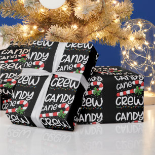 Kerststok Crew Kerstmis Familie Xmas Vakantie Cadeaupapier
