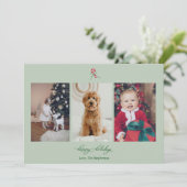 Kerststok Foto Kerstkaart (Staand voorkant)