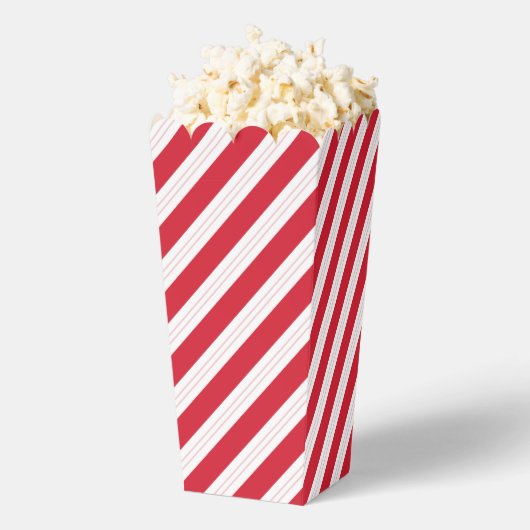 Kerststok gestreepte kerstpopcorn doos bedankdoosjes (Popped)