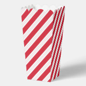 Kerststok gestreepte kerstpopcorn doos bedankdoosjes (Voorkant)