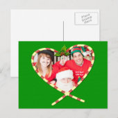 Kerststok Hart Je Foto Briefkaart (Voorkant / Achterkant)