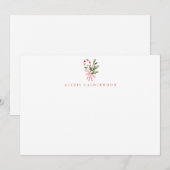 Kerststok Hulst & Lint Persoonlijke Kerst Notitiekaartje (Voorkant / Achterkant)