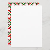 Kerststok kerst naadloos Plat Kerstkaart (Voorkant / Achterkant)